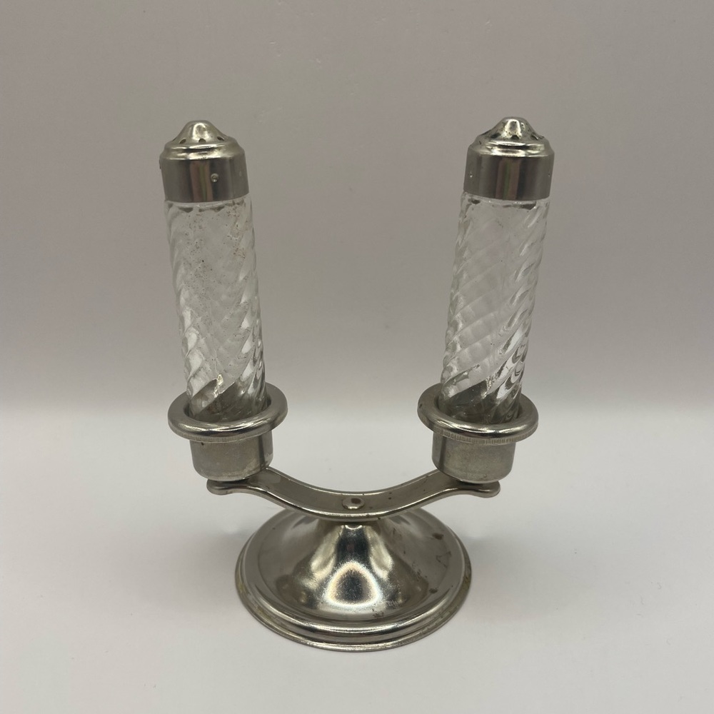 VINTAGE Vanstyle Specialties Corp Candlestick Salt and Pepper Shaker Set